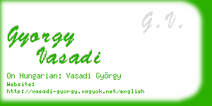 gyorgy vasadi business card